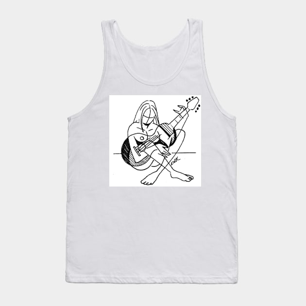 'Nude With Guitar' Tank Top by jerrykirk